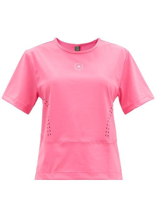 Matchesfashion.com Adidas By Stella Mccartney - Truestrength Recycled-fibre Blend T-shirt - Womens - Pink