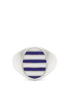 Matchesfashion.com Jessica Biales - Enamel & Sterling-silver Ring - Womens - Blue