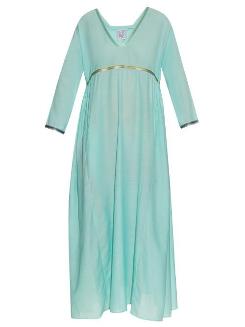 Thierry Colson Pakeza Silk And Cotton-blend Maxi Dress