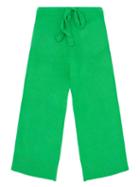 The Elder Statesman - Skater Cropped Cashmere Trousers - Womens - Green