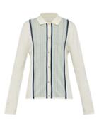 Matchesfashion.com King & Tuckfield - Patterned Merino Knit Shirt - Mens - Cream
