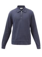 Officine Gnrale - Edmund Half-zip Cotton-jersey Sweatshirt - Mens - Dark Navy