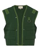 Matchesfashion.com Gucci - Sleeveless Cotton Blend Jacket - Mens - Green