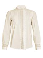 Masscob Hazel Lace-trimmed Cotton Blouse