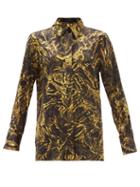 Matchesfashion.com Proenza Schouler - Abstract-print Silk-satin Shirt - Womens - Black Multi