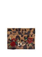 Matchesfashion.com Dolce & Gabbana - Leopard Print Dauphine Leather Cardholder - Womens - Leopard
