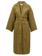 Matchesfashion.com Loewe - Oversized Belted Wool-blend Coat - Womens - Khaki