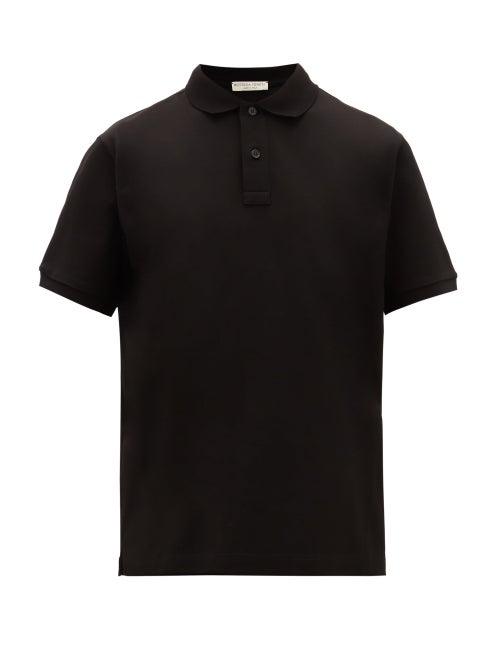 Matchesfashion.com Bottega Veneta - Cotton-piqu Polo Shirt - Mens - Black