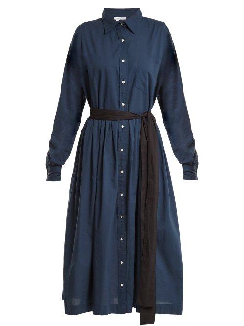 Matchesfashion.com Rhode Resort - Laura Cotton Dress - Womens - Navy