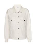 Matchesfashion.com Frame - Le Oversized Denim Jacket - Womens - White / Ivory