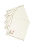 Matchesfashion.com D'ascoli - Set Of Four Shalimar Embroidered Cotton Napkins - Cream