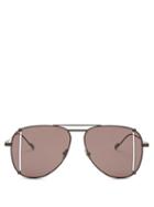 Matchesfashion.com Saint Laurent - Aviator Metal Sunglasses - Mens - Black