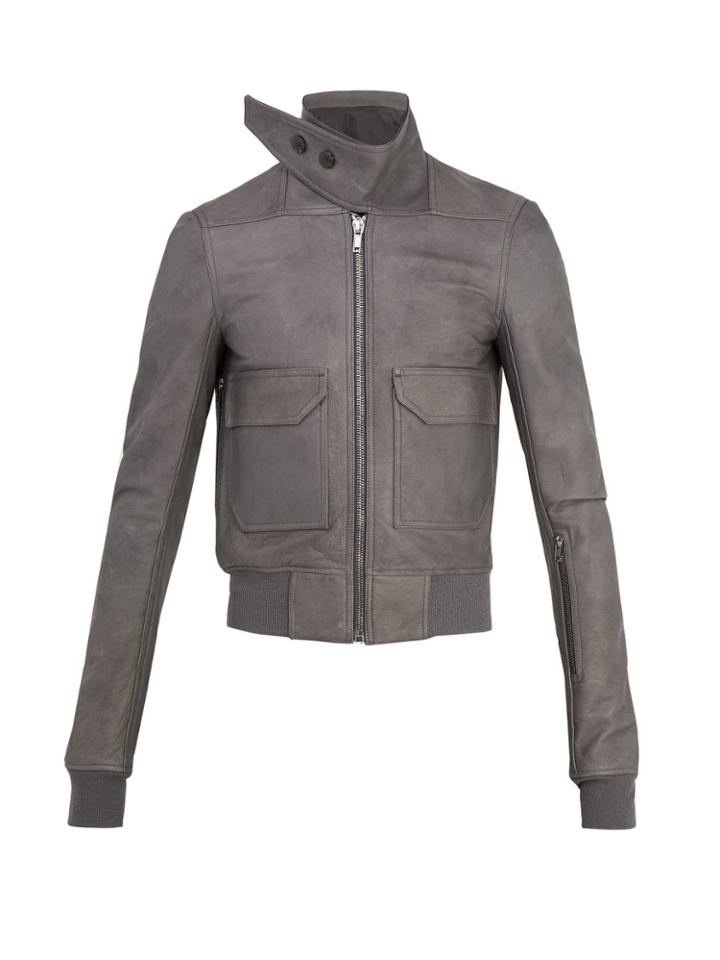 Rick Owens Leather Flight Jacket