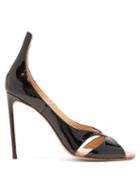 Matchesfashion.com Francesco Russo - Patent-leather Stiletto Sandals - Womens - Black