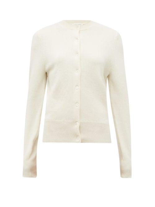 Matchesfashion.com Extreme Cashmere - No. 99 Little Cashmere Blend Cardigan - Womens - Ivory