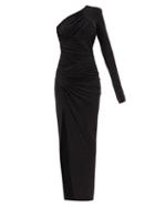 Matchesfashion.com Alexandre Vauthier - One-shoulder Crystal-embellished Gown - Womens - Black