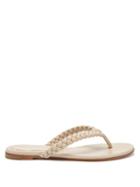 Matchesfashion.com Gianvito Rossi - Tropea Braided Leather Sandals - Womens - Beige