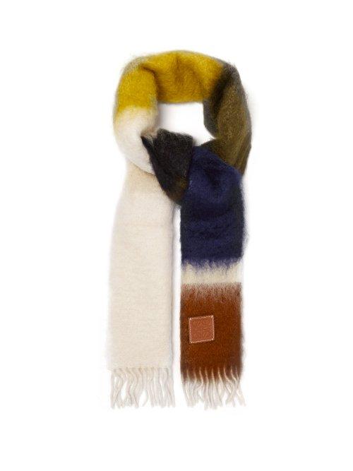 Matchesfashion.com Loewe - Stripe Mohair Scarf - Mens - Multi