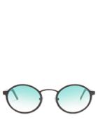 Matchesfashion.com Blyszak - Round Frame Metal Sunglasses - Mens - Black