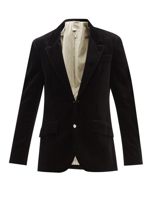 Nick Fouquet - Tristano Single-breasted Cotton-velvet Jacket - Mens - Black