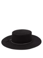 Matchesfashion.com Gucci - Gg-ribbon Felted Wide-brim Hat - Mens - Black