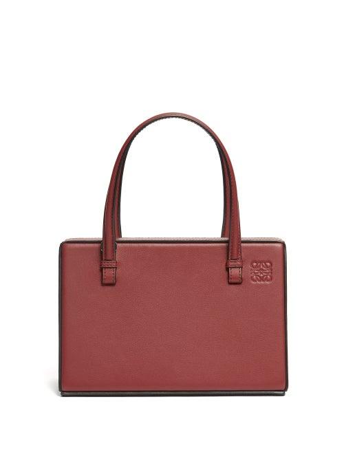 Matchesfashion.com Loewe - Postal Medium Leather Bag - Womens - Burgundy