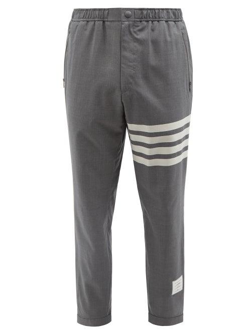 Thom Browne - Four-bar Wool Trousers - Mens - Grey