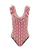 Matchesfashion.com Muzungu Sisters - Peony Floral-print Swimsuit - Womens - Pink Print
