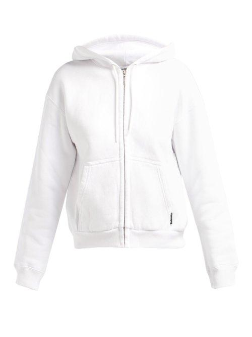 Matchesfashion.com Balenciaga - I Love Techno Zip Through Cotton Hooded Sweatshirt - Womens - White Multi
