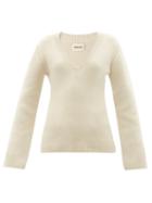 Khaite - Claudia V-neck Cashmere-blend Sweater - Womens - Cream