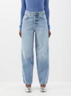Raey - Taper Organic-cotton High-waisted Tapered Jeans - Womens - Blue