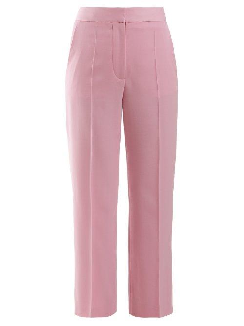 Matchesfashion.com Stella Mccartney - Cropped Twill Trousers - Womens - Pink