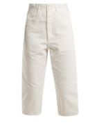 Matchesfashion.com Chimala - Farmer's Work Cotton Cropped Trousers - Womens - Ivory