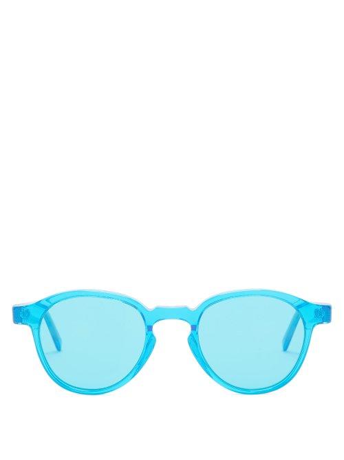 Matchesfashion.com Retrosuperfuture - The Iconic Series Round Frame Sunglasses - Womens - Blue