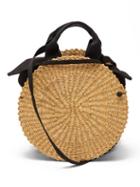 Ladies Bags Muu - Rosa G Round Straw Basket Bag - Womens - Black Multi