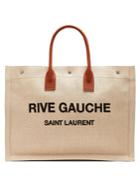 Saint Laurent Rive Gauche Canvas Tote Bag