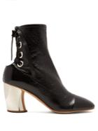 Proenza Schouler Curved-heel Lace-up Leather Ankle Boots