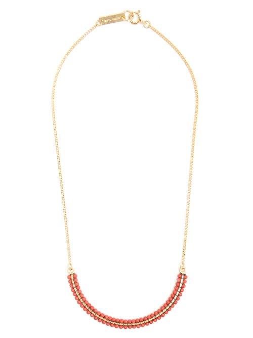 Matchesfashion.com Isabel Marant - Perky Ras De Cou Beaded Necklace - Womens - Coral