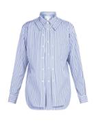 Matchesfashion.com Comme Des Garons Shirt - Double Layer Striped Cotton Shirt - Mens - Multi
