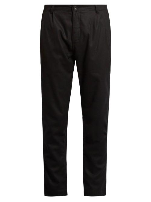 Études Archives Mid-rise Tapered-leg Wool-blend Trousers
