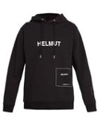 Matchesfashion.com Helmut Lang - Logo Printed Hooded Sweatshirt - Mens - Black