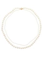 Matchesfashion.com Sophie Bille Brahe - Peggy Deux Freshwater Pearl And 14kt Gold Necklace - Womens - Pearl