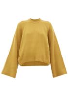 Matchesfashion.com Petar Petrov - Kleio Cropped Cashmere Sweater - Womens - Dark Yellow