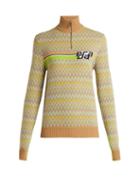 Matchesfashion.com Prada - Logo Intarsia Wool Blend Sweater - Womens - Multi