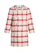 Alexander Mcqueen Hound's-tooth Double-breasted Collarless Coat