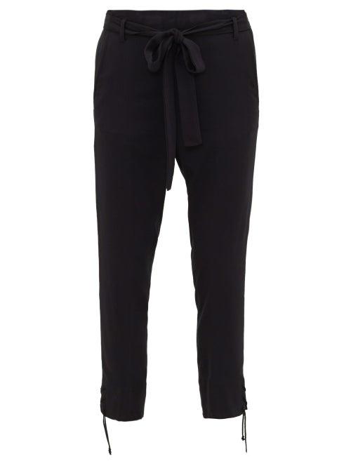 Matchesfashion.com Ann Demeulemeester - Laced-cuff High-rise Trousers - Womens - Black