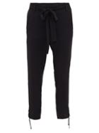Matchesfashion.com Ann Demeulemeester - Laced-cuff High-rise Trousers - Womens - Black