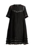 Rochas Lace-trimmed Cotton-voile Dress