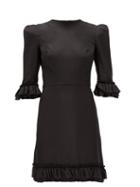 Matchesfashion.com The Vampire's Wife - Festival Ruffle-trimmed Silk Mini Dress - Womens - Black