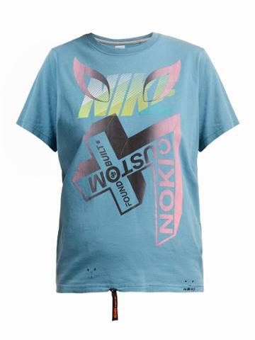 Matchesfashion.com Noki - Customised Street Couture T Shirt - Womens - Blue